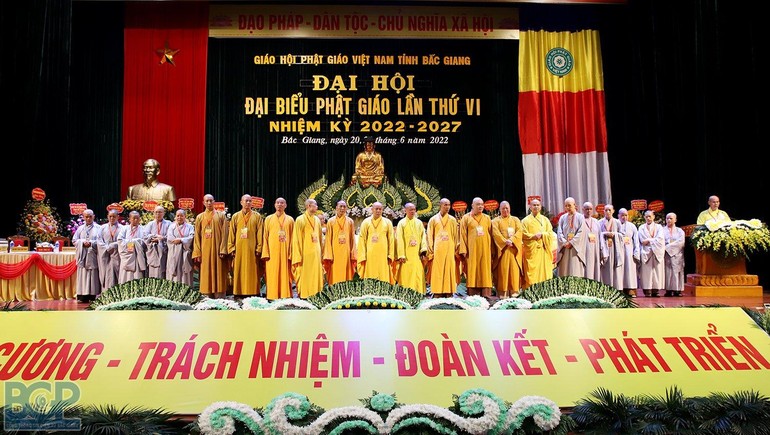Tân Ban Trị sự GHPGVN tỉnh Bắc Giang nhiệm kỳ 2022-2027 ra mắt đại hội