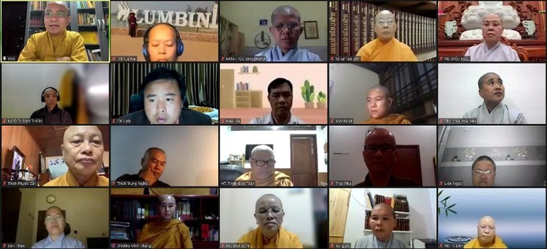  Viện Nghiên cứu Phật học Việt Nam họp trực tuyến vào tối 20-3 