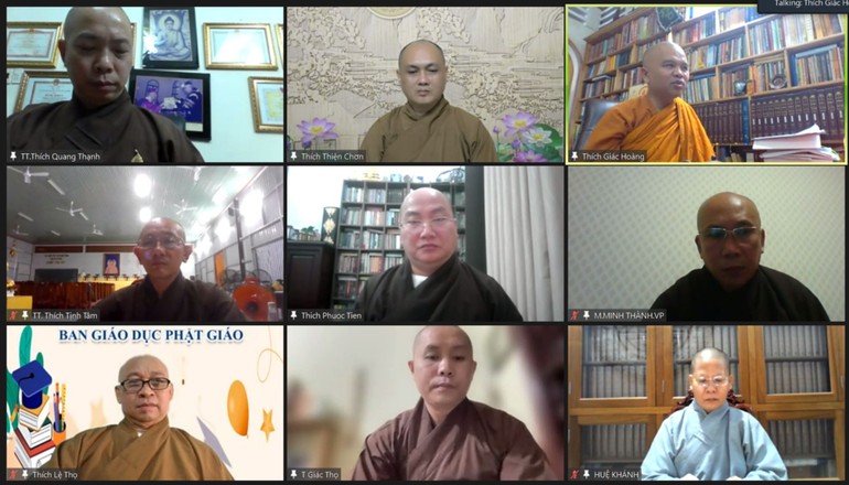 Thường trực Ban Giáo dục Phật giáo TP.HCM họp trực tuyến 