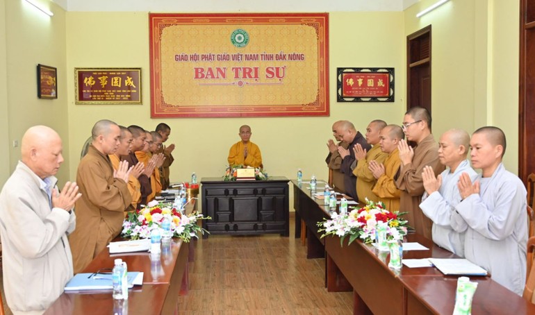 Ban Trị sự Phật giáo tỉnh Đắk Nông tổ chức buổi họp sau ba tháng An cư kiết hạ