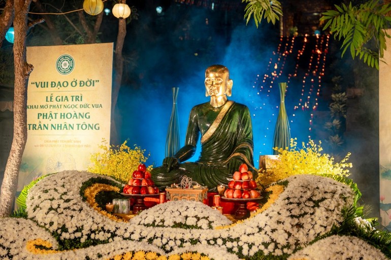 Bắc Ninh: Lễ gia trì tôn tượng ngọc Đức Phật hoàng Trần Nhân Tông tại chùa Phật Tích
