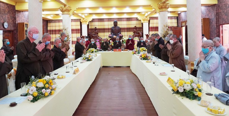 Chư tôn đức Phật giáo quận 3 họp Phật sự quý 1 và triển khai đại hội quận 