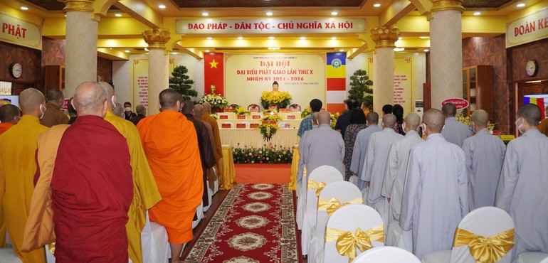 Phiên trù bị Đại hội Phật giáo quận 3 nhiệm kỳ 2021-2026 tại chùa Minh Đạo, chiều 20-3
