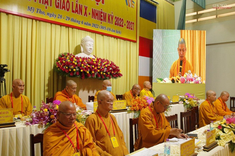Phiên trù bị Đại hội đại biểu Phật giáo tỉnh Tiền Giang sáng 28-6
