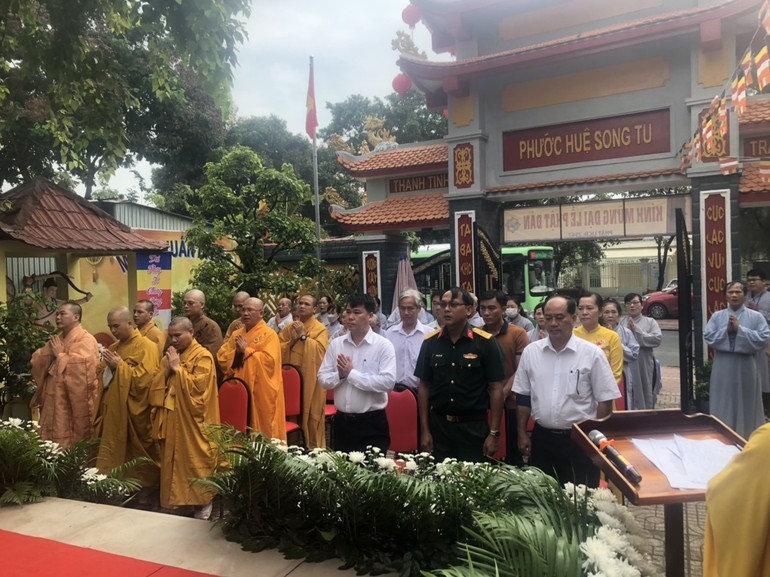 Đại lễ Phật đản H.Cần Giờ diễn ra tại Văn phòng Ban Trị sự Phật giáo huyện, chùa Hải Đức 