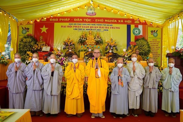Tân Ban Trị sự Phật giáo quận Hai Bà Trưng, nhiệm kỳ 2021-2026 ra mắt đại hội