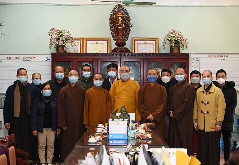 Văn phòng I Trung ương GHPGVN gặp mặt đầu Xuân Nhâm Dần tại chùa Quán Sứ, TP.Hà Nội