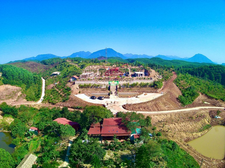 Tổng thể công trình xây dựng chùa Sâu 