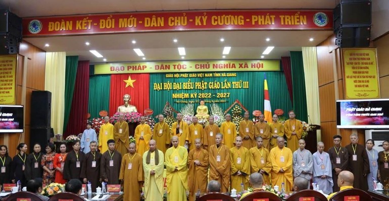 Tân Ban Trị sự GHPGVN tỉnh Hà Giang, nhiệm kỳ 2022-2027 ra mắt đại hội