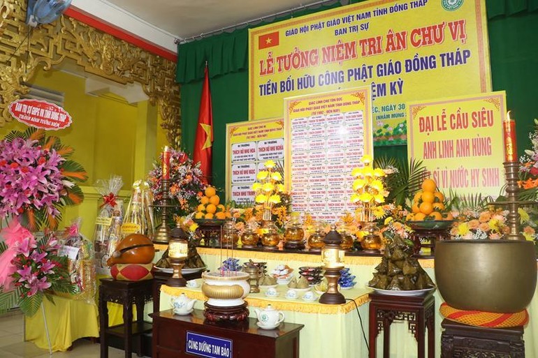 Lễ tưởng niệm tri ân chư vị tiền bối hữu công Phật giáo tỉnh Đồng Tháp tại chùa Bửu Quang