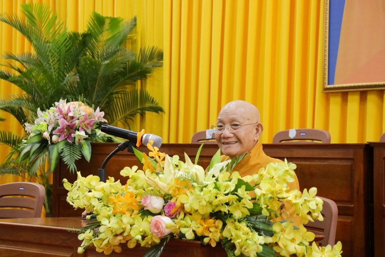 Trưởng lão Hòa thượng Thích Minh Thông chia sẻ về Giới luật tại chùa Bình An (TP.Long Xuyên, An Giang)