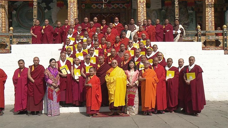 30 vị tu sĩ được trao bằng thạc sĩ về nghiên cứu Phật học tại Bhutan