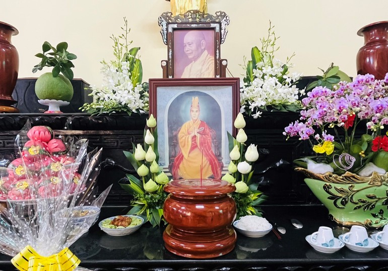 Di ảnh cố Hòa thượng Thích Thiện Thọ tại tổ đường chùa Giác Phước 