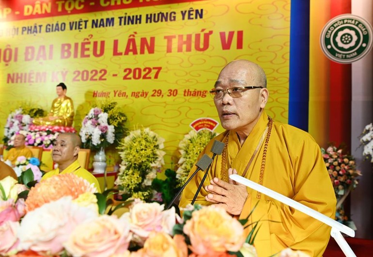 Hòa thượng Thích Thanh Hiện được tái suy cử Trưởng ban Trị sự GHPGVN tỉnh Hưng Yên nhiệm kỳ 2022-2027