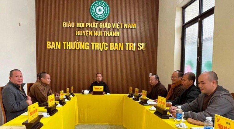 Thường trực Ban Trị sự huyện Núi Thành triển khai Phật sự cuối năm 2022
