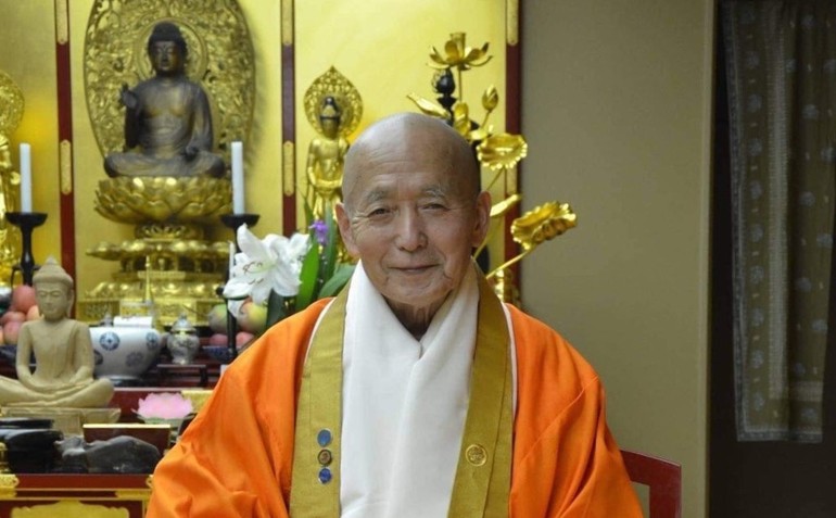 Hòa thượng Yoshimizu Daichi, một vị giáo phẩm Phật giáo Nhật Bản gắn bó với Phật giáo và đất nước Việt Nam liên tục 60 năm qua - Ảnh: Thượng Hạnh/BGN