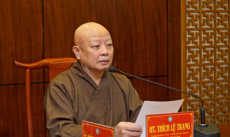 Hòa thượng Thích Lệ Trang, Trưởng ban Trị sự GHPGVN TP.HCM - Ảnh: H.D
