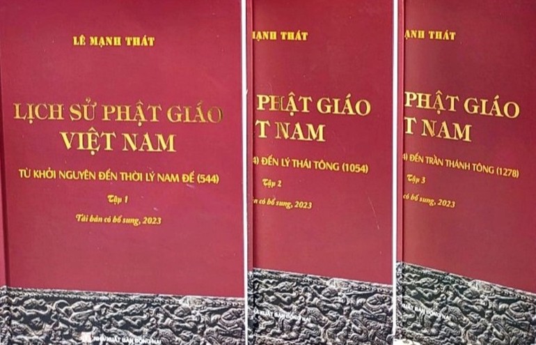 3 tập Lịch sử Phật giáo Việt Nam của tác giả Lê Mạnh Thát được tái bản, bổ chú nhiều thông tin cập nhật qua quá trình nghiên cứu, điền dã.