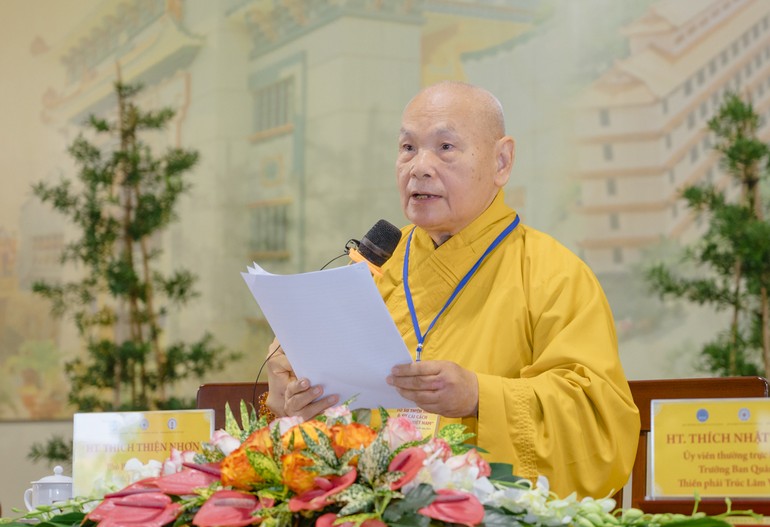Trưởng lão Hòa thượng Thích Thiện Nhơn, Chủ tịch Hội đồng Trị sự GHGPGVN - Ảnh: Đăng Huy