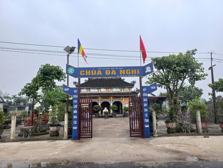 Cổng vào chùa Đa Nghi ở xã Hải Ba, H.Hải Lăng, tỉnh Quảng Trị