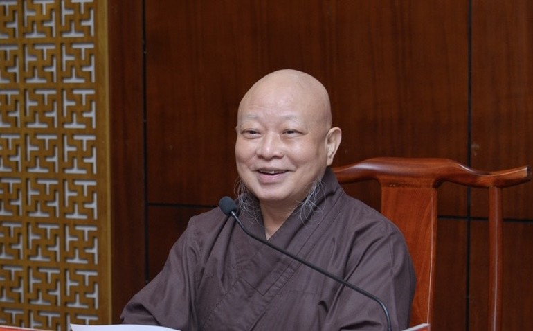 Hòa thượng Thích Lệ Trang chủ trì buổi họp của Ban Thường trực Ban Trị sự GHPGVN TP.HCM