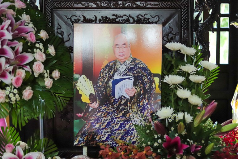 Di ảnh Hòa thượng Thích Nhật Quang (1940-2013) tại tổ đường tổ đình Hội Sơn 