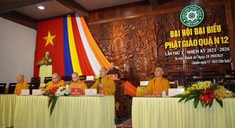 Phiên trù bị Đại hội đại biểu Phật giáo quận 12 nhiệm kỳ 2021-2026, tại tu viện Khánh An