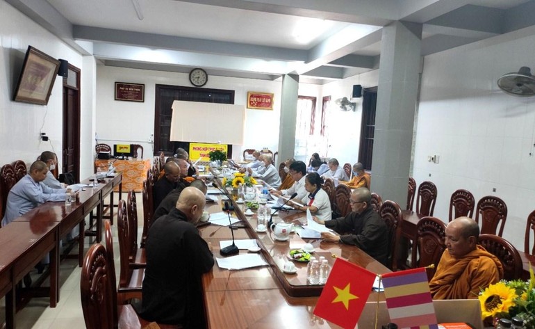 Buổi họp sơ kết 6 tháng đầu năm của Ban Trị sự Phật giáo TP.Bến Tre