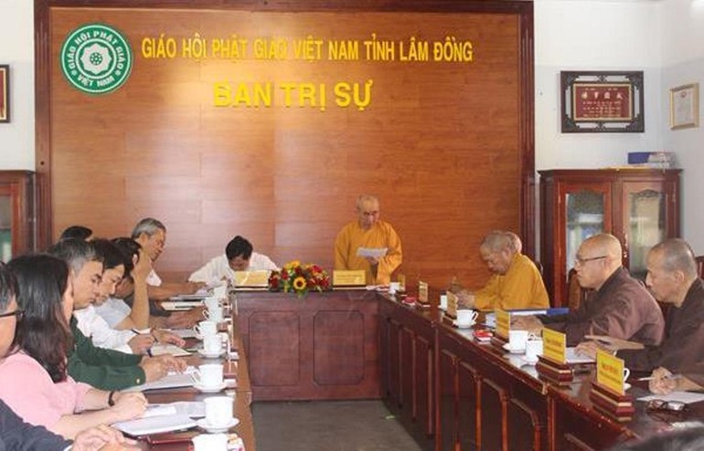 Ban Trị sự GHPGVN tỉnh Lâm Đồng khóa IX, nhiệm kỳ 2017-2022 nhằm rà soát công tác tổ chức đại hội 