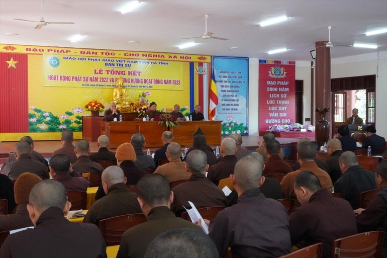  Ban Trị sự GHPGVN tỉnh Hà Tĩnh tổ chức tổng kết công tác Phật sự năm 2022