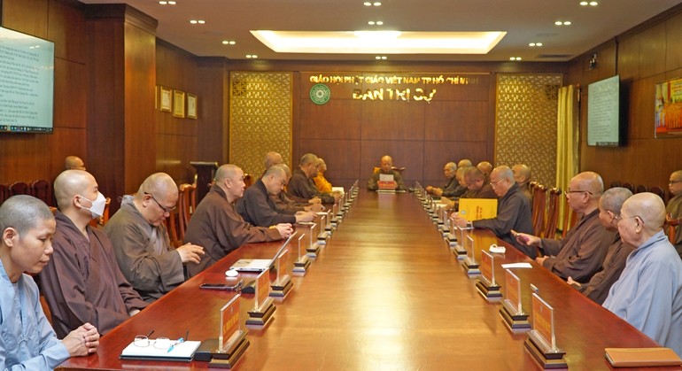 Ban Thường trực thảo luận nhiều hoạt động Phật sự hướng đến Đại lễ Phật đản Phật lịch 2567