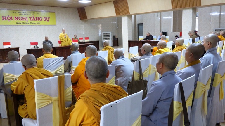 Hội nghị Tăng sự của Ban Trị sự GHPGVN tỉnh Kiên Giang, triển khai Phật sự