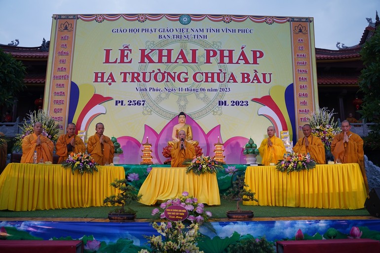 Lễ khai pháp tại trường hạ chùa Bầu - Phật Quang tự