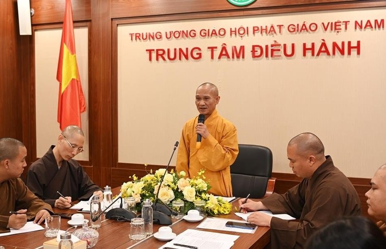 Hòa thượng Thích Thanh Điện, Trưởng ban Tổ chức chủ trì buổi họp báo