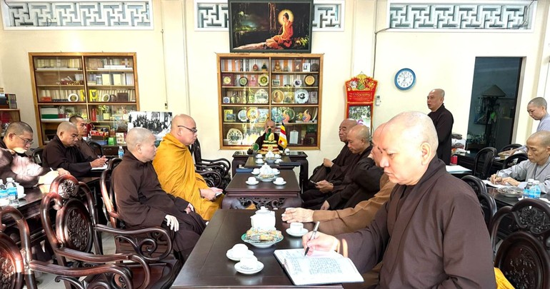 Chư tôn đức Ban Thường trực Ban Trị sự GHPGVN tỉnh triển khai một số hoạt động Phật sự mùa Vu lan