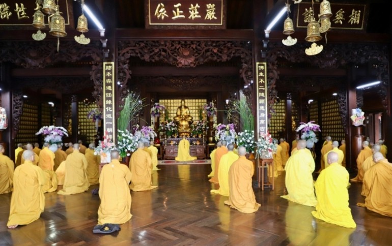 Chư Tăng chùa Sắc tứ Khải Đoan tổ chức lễ tác pháp, kết thúc khóa An cư kiết hạ Phật lịch 2567