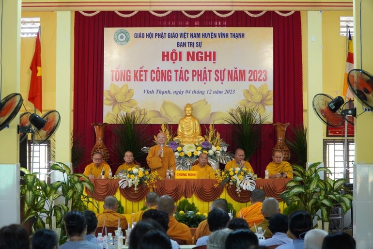 Hội nghị tổng kết hoạt động Phật sự năm 2023 của Ban Trị sự GHPGVN H.Vĩnh Thạnh