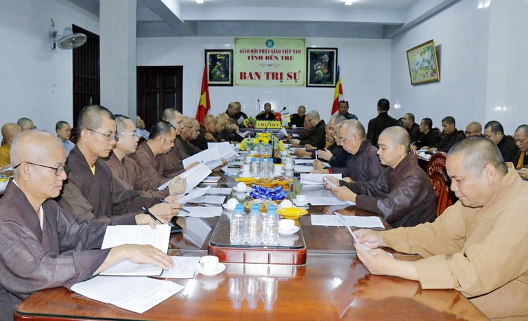 Hội nghị của Ban Trị sự GHPGVN tỉnh nhằm báo cáo sơ kết hoạt động Phật sự năm 2023 