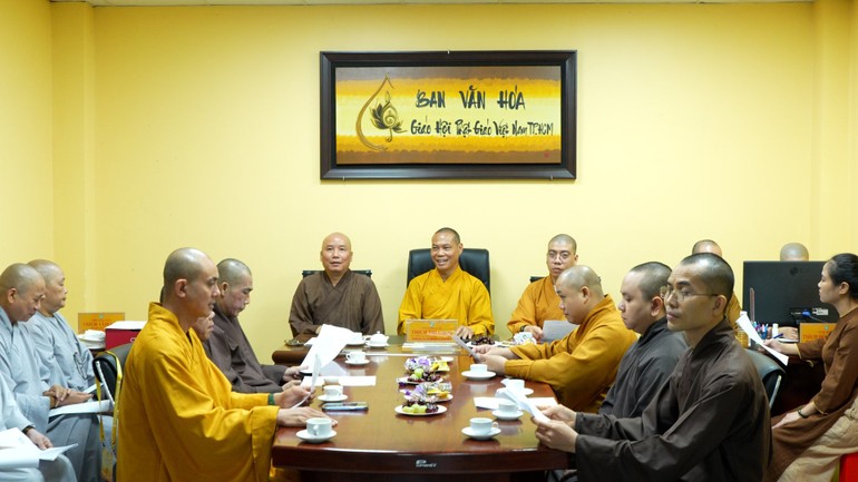 Thường trực Ban Văn hóa GHPGVN TP.HCM họp triển khai các hoạt động Phật sự