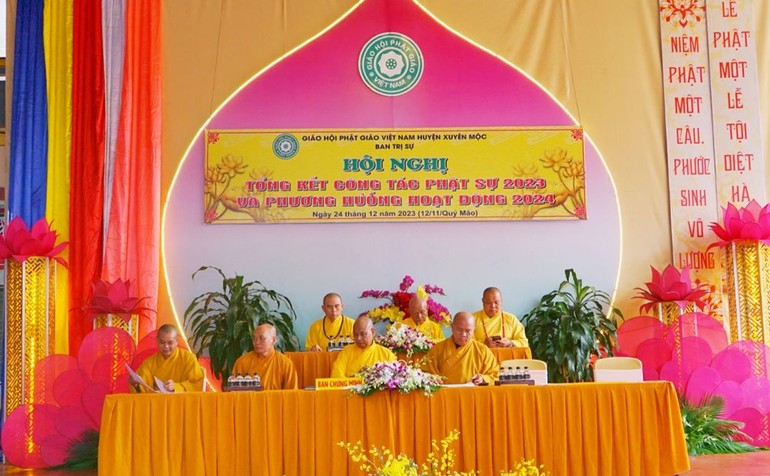 BR-VT: Ban Trị sự Phật giáo H.Xuyên Mộc tổng kết hoạt động Phật sự năm 2023