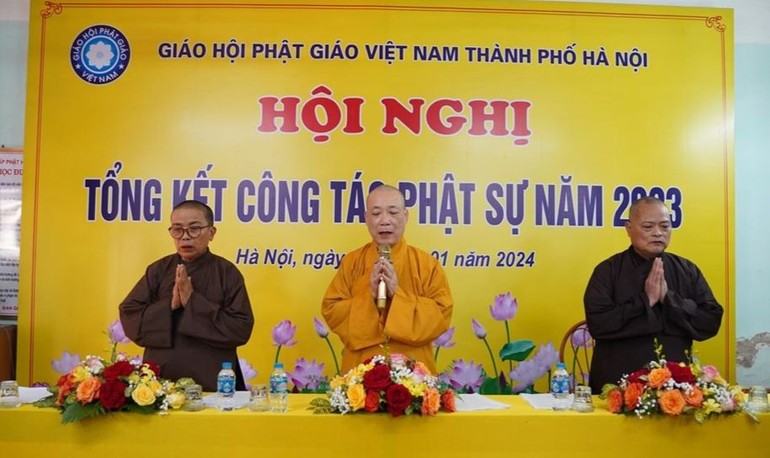 Hội nghị tổng kết hoạt động Phật sự năm 2023, triển khai chương trình hoạt động Phật sự năm 2024