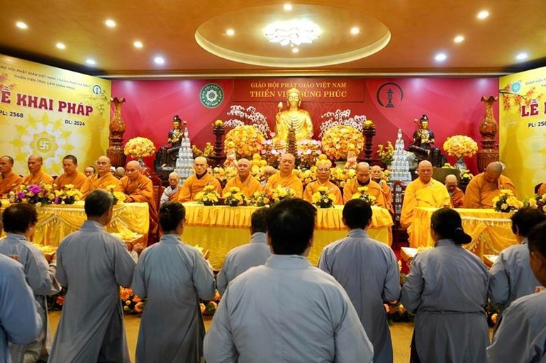 Lễ khai pháp đầu năm Giáp Thìn tại đạo tràng thiền viện Trúc Lâm Sùng Phúc