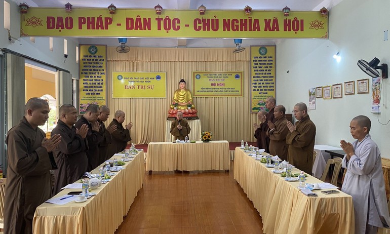  Thường trực Ban Trị sự GHPGVN TP.Quy Nhơn họp triển khai hoạt động Phật sự 6 tháng đầu năm 2024
