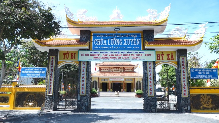 Chùa Lưỡng Xuyên - Trụ sở Trường Trung cấp Phật học tỉnh Trà Vinh