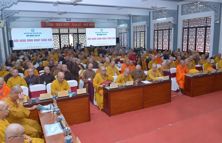 Quang cảnh phiên bế mạc Hội nghị sinh hoạt Giáo hội năm 2024, tại thiền viện Quảng Đức