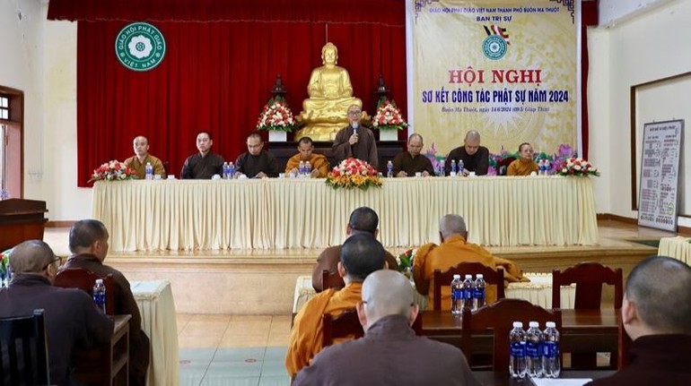 Hội nghị sơ kết hoạt động Phật sự 6 tháng đầu năm 2024 của Ban Trị sự GHPGVN TP.Buôn Ma Thuột