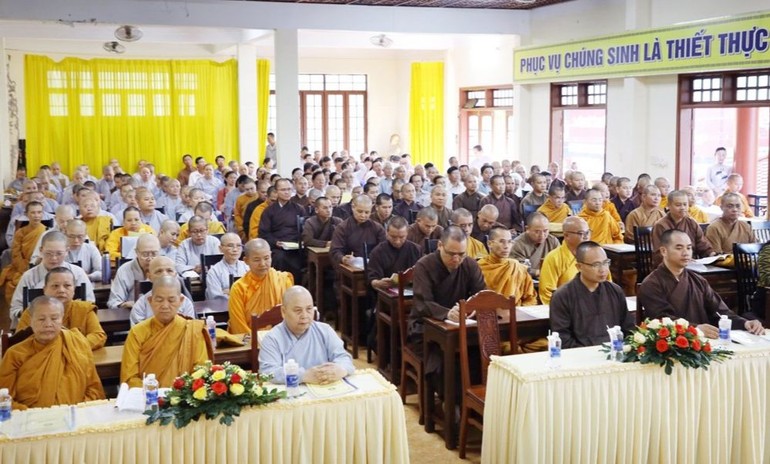Hội nghị sơ kết Phật sự 6 tháng đầu năm và triển khai phương hướng hoạt động 6 tháng cuối năm 2024