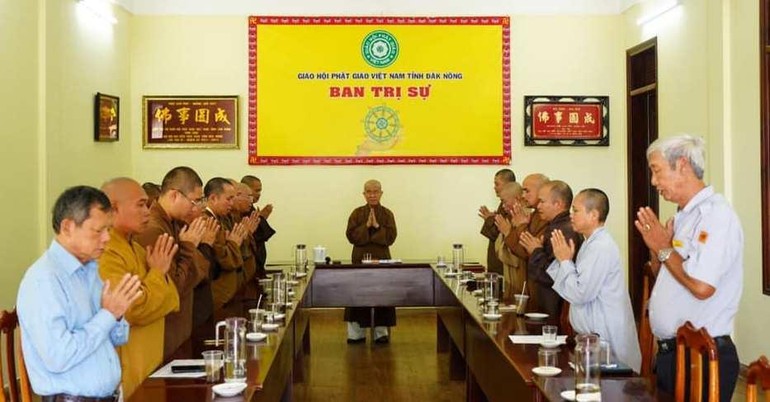Ban Trị sự GHPGVN tỉnh Đắk Nông họp buổi đầu tiên sau đại hội, nhằm triển khai Phật sự