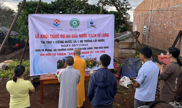 Khởi công giếng khoan nước sạch tặng đến các điểm trường tại tỉnh Đắk Nông