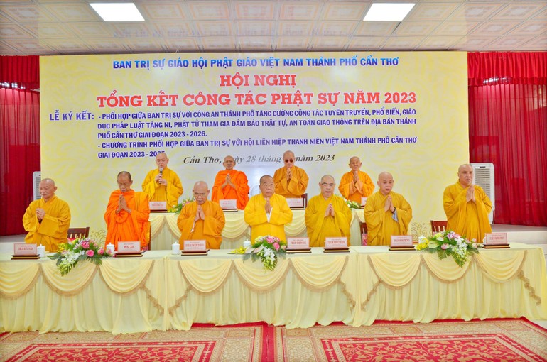 Ban Trị sự GHPGVN TP.Cần Thơ tổng kết hoạt động Phật sự năm 2023